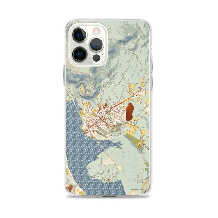 Custom iPhone 12 Pro Max Cold Spring New York Map Phone Case in Woodblock