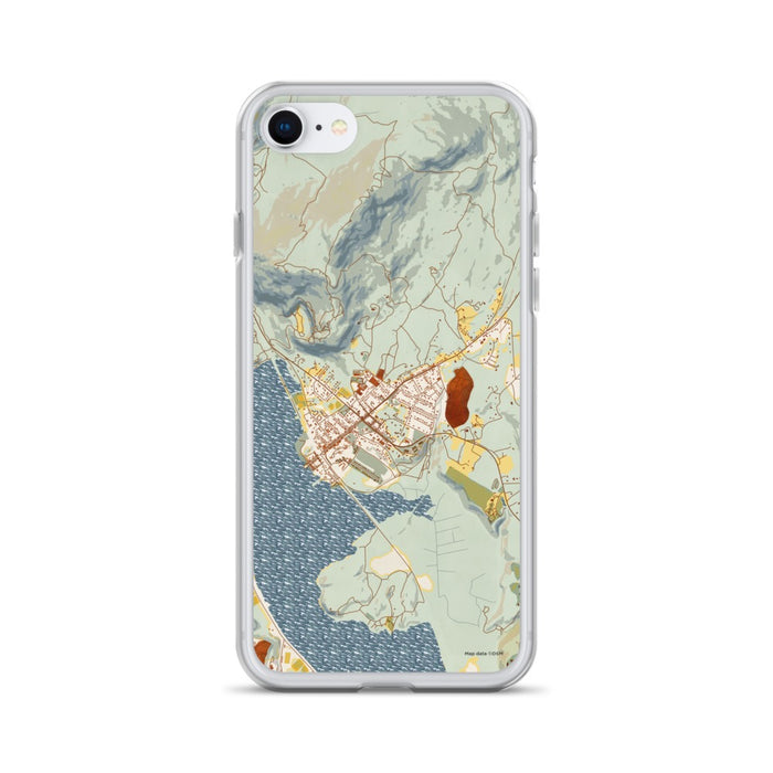 Custom iPhone SE Cold Spring New York Map Phone Case in Woodblock