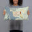Person holding 20x12 Custom Cold Spring New York Map Throw Pillow in Woodblock