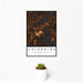 12x18 Coleraine Minnesota Map Print Portrait Orientation in Ember Style With Small Cactus Plant in White Planter