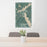24x36 Coleraine Minnesota Map Print Portrait Orientation in Afternoon Style Behind 2 Chairs Table and Potted Plant