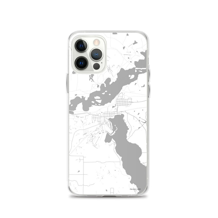 Custom iPhone 12 Pro Coleraine Minnesota Map Phone Case in Classic