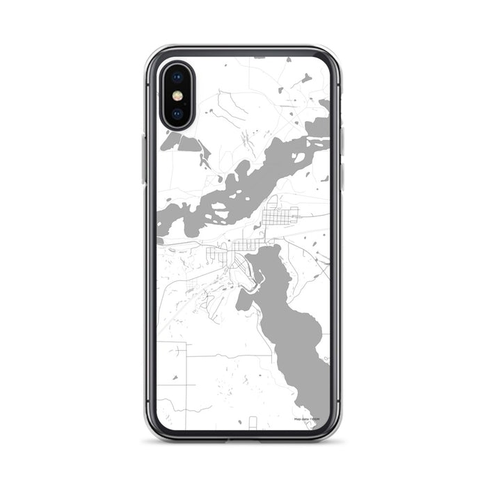 Custom iPhone X/XS Coleraine Minnesota Map Phone Case in Classic