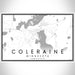 Coleraine Minnesota Map Print Landscape Orientation in Classic Style With Shaded Background