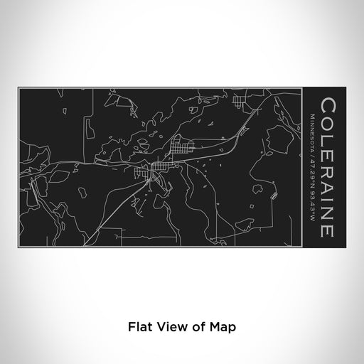 Rendered View of Coleraine Minnesota Map Engraving on 17oz Stainless Steel Insulated Cola Bottle in Black