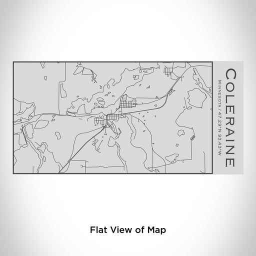 Rendered View of Coleraine Minnesota Map Engraving on 17oz Stainless Steel Insulated Cola Bottle