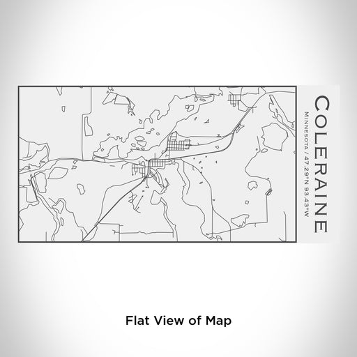 Rendered View of Coleraine Minnesota Map Engraving on 17oz Stainless Steel Insulated Cola Bottle in White