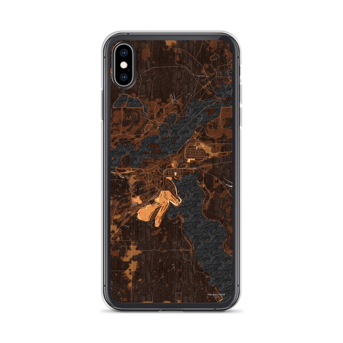 Custom iPhone XS Max Coleraine Minnesota Map Phone Case in Ember