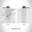 Rendered View of Coleraine Minnesota Map Engraving on 6oz Stainless Steel Flask in White