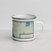 Right View Custom Coleraine Minnesota Map Enamel Mug in Woodblock