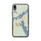 Custom iPhone XR Coleraine Minnesota Map Phone Case in Woodblock