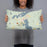 Person holding 20x12 Custom Coleraine Minnesota Map Throw Pillow in Woodblock