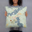 Person holding 18x18 Custom Coleraine Minnesota Map Throw Pillow in Woodblock