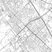 College Station Texas Map Print in Classic Style Zoomed In Close Up Showing Details