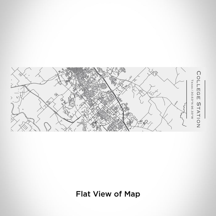 Rendered View of College Station Texas Map Engraving on 10oz Stainless Steel Insulated Cup with Sliding Lid in White