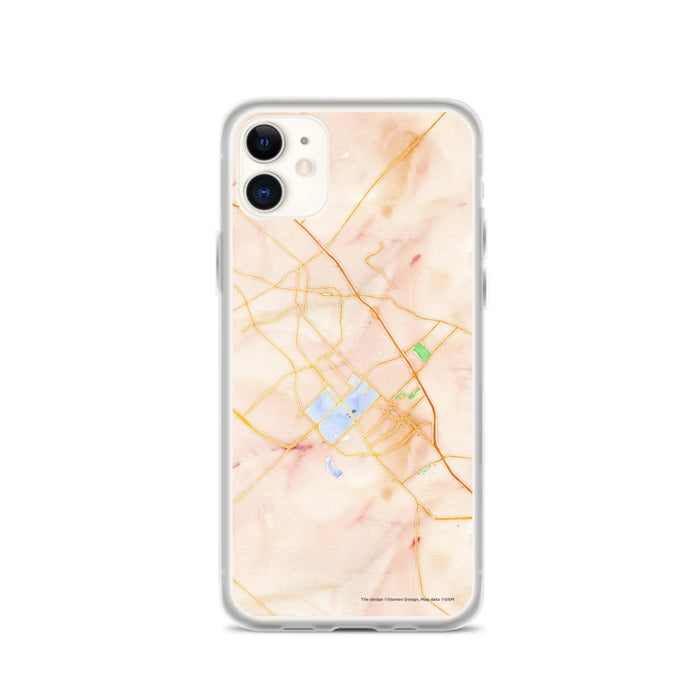 Custom College Station Texas Map Phone Case in Watercolor
