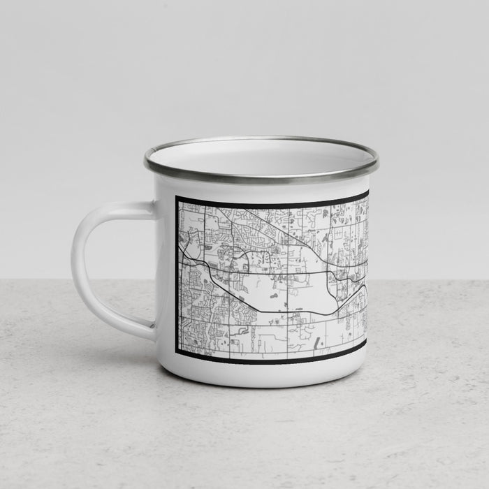Left View Custom Collierville Tennessee Map Enamel Mug in Classic