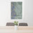 24x36 Colorado Springs Colorado Map Print Portrait Orientation in Afternoon Style Behind 2 Chairs Table and Potted Plant