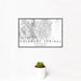 12x18 Colorado Springs Colorado Map Print Landscape Orientation in Classic Style With Small Cactus Plant in White Planter