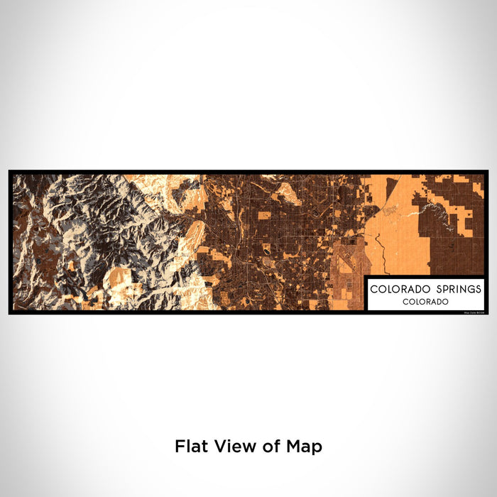 Flat View of Map Custom Colorado Springs Colorado Map Enamel Mug in Ember