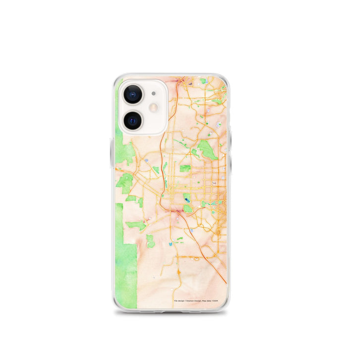 Custom Colorado Springs Colorado Map iPhone 12 mini Phone Case in Watercolor