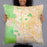 Person holding 22x22 Custom Colorado Springs Colorado Map Throw Pillow in Watercolor