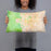 Person holding 20x12 Custom Colorado Springs Colorado Map Throw Pillow in Watercolor