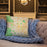 Custom Colorado Springs Colorado Map Throw Pillow in Watercolor on Cream Colored Couch