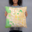 Person holding 18x18 Custom Colorado Springs Colorado Map Throw Pillow in Watercolor