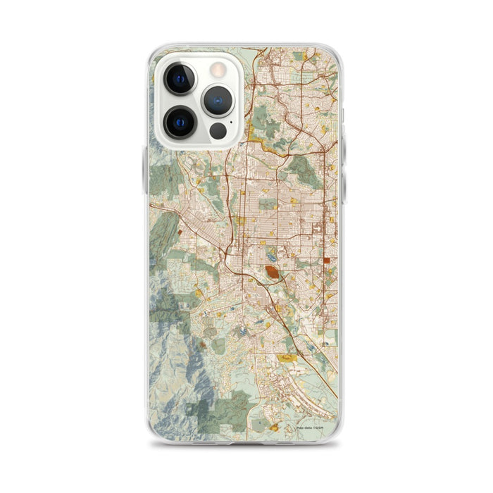 Custom Colorado Springs Colorado Map iPhone 12 Pro Max Phone Case in Woodblock