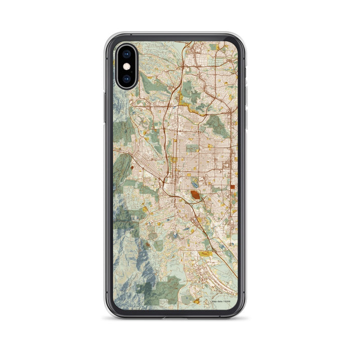 Custom Colorado Springs Colorado Map Phone Case in Woodblock