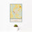 12x18 Colquitt Georgia Map Print Portrait Orientation in Woodblock Style With Small Cactus Plant in White Planter
