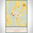 Colquitt Georgia Map Print Portrait Orientation in Woodblock Style With Shaded Background