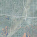 Colton California Map Print in Afternoon Style Zoomed In Close Up Showing Details