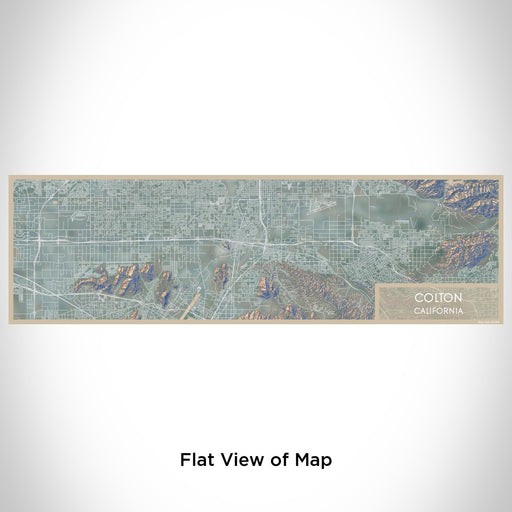 Flat View of Map Custom Colton California Map Enamel Mug in Afternoon