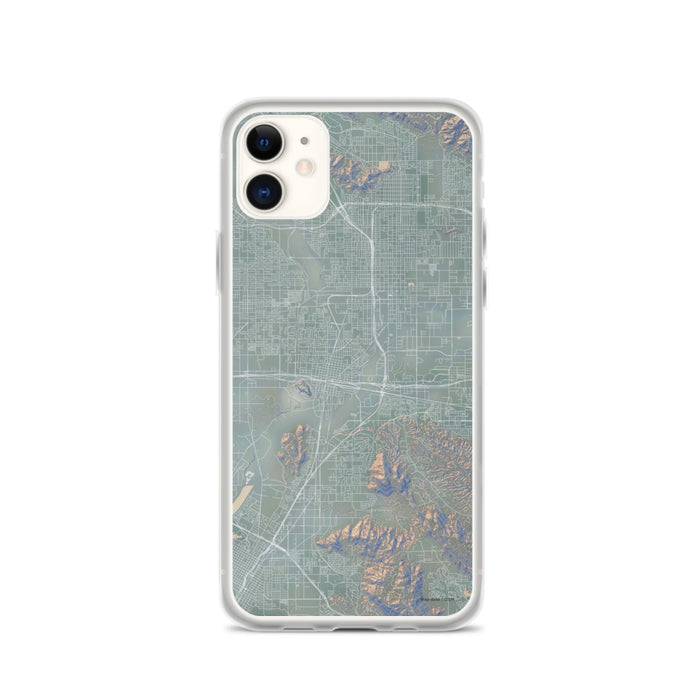 Custom iPhone 11 Colton California Map Phone Case in Afternoon