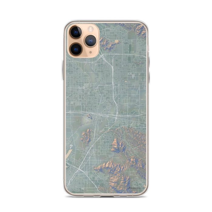 Custom iPhone 11 Pro Max Colton California Map Phone Case in Afternoon