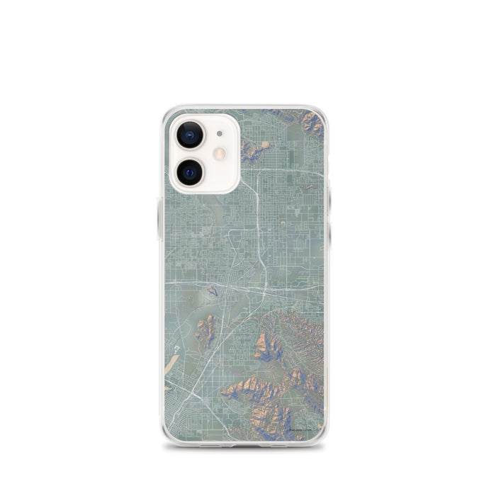 Custom iPhone 12 mini Colton California Map Phone Case in Afternoon