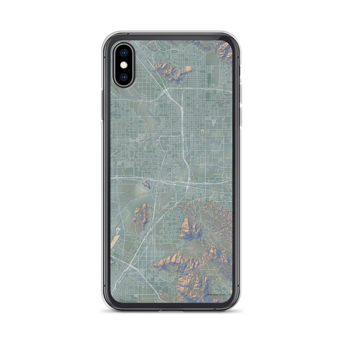 Custom iPhone XS Max Colton California Map Phone Case in Afternoon
