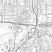 Colton California Map Print in Classic Style Zoomed In Close Up Showing Details