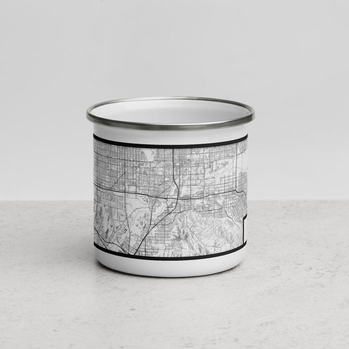 Front View Custom Colton California Map Enamel Mug in Classic