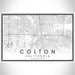 Colton California Map Print Landscape Orientation in Classic Style With Shaded Background