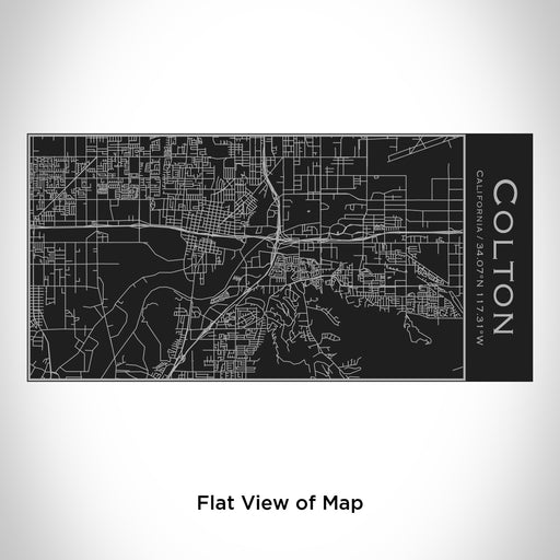 Rendered View of Colton California Map Engraving on 17oz Stainless Steel Insulated Cola Bottle in Black