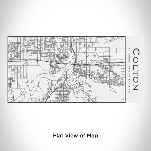 Rendered View of Colton California Map Engraving on 17oz Stainless Steel Insulated Cola Bottle in White