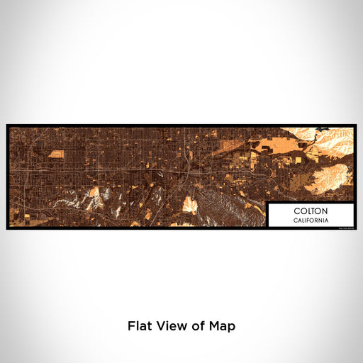 Flat View of Map Custom Colton California Map Enamel Mug in Ember