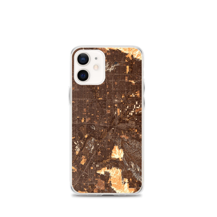 Custom iPhone 12 mini Colton California Map Phone Case in Ember