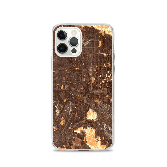 Custom iPhone 12 Pro Colton California Map Phone Case in Ember