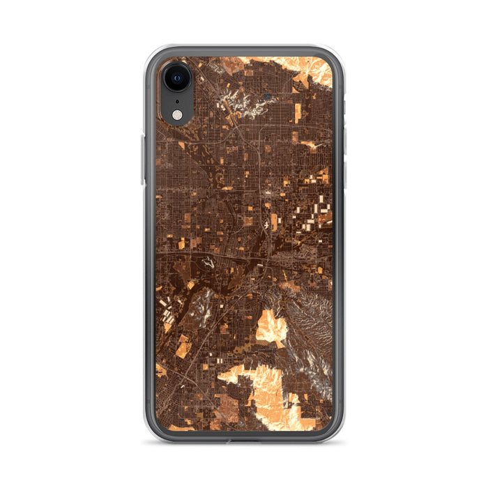 Custom iPhone XR Colton California Map Phone Case in Ember