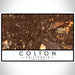 Colton California Map Print Landscape Orientation in Ember Style With Shaded Background