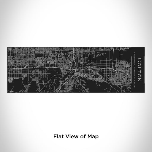 Rendered View of Colton California Map Engraving on 10oz Stainless Steel Insulated Cup with Sliding Lid in Black